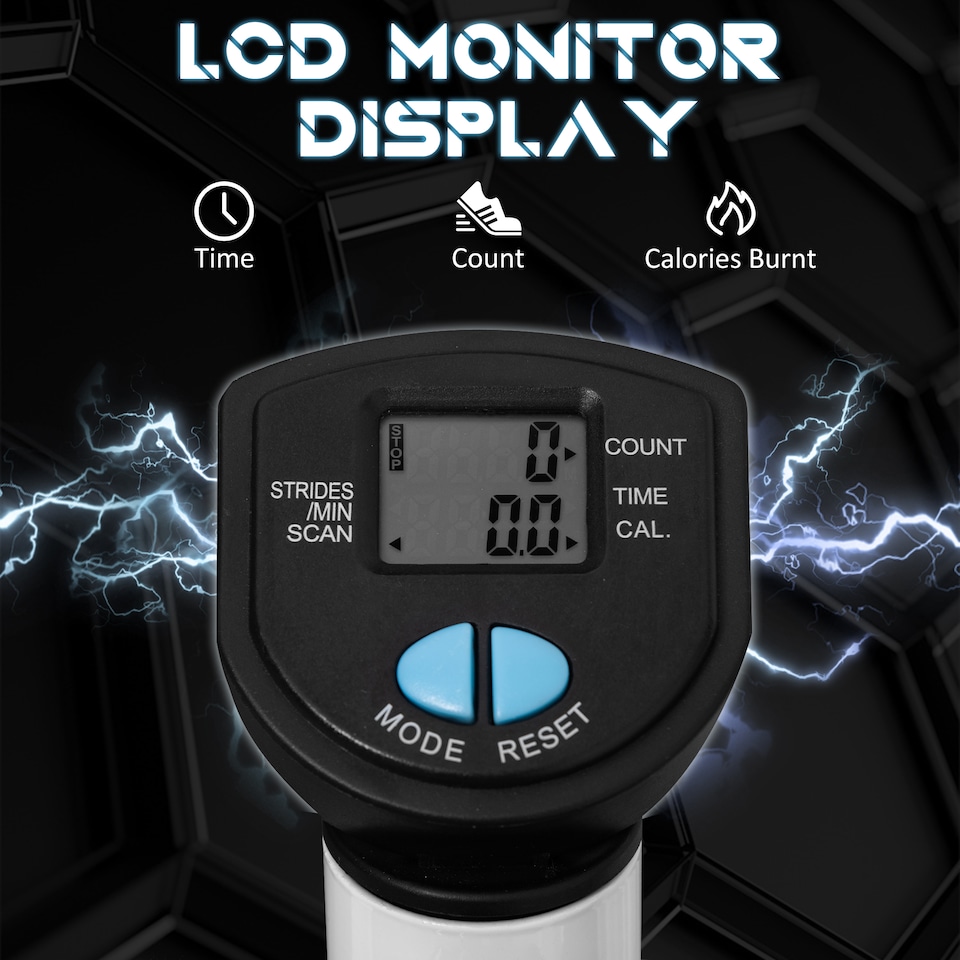 image 1 of HOMCOM Twister Stepper Step Machine with LCD Screen - Blue