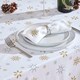 image 3 of Homescapes Gold Snowflake Christmas Tablecloth - 137 x 137 cm | White | 137cm x 137cm (54" x 54")
