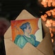 image 3 of Paul Signac Art Card Woman With An Umbrella Portrait