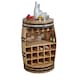 image 2 of Surrey Solid Dark Barrel Wine Sideboard - Solid Mango Wood - L58 x W58 x H90 cm | Brown