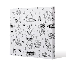 Doodle space (Canvas Print) / 90 x 90 x 4cm | Multi
