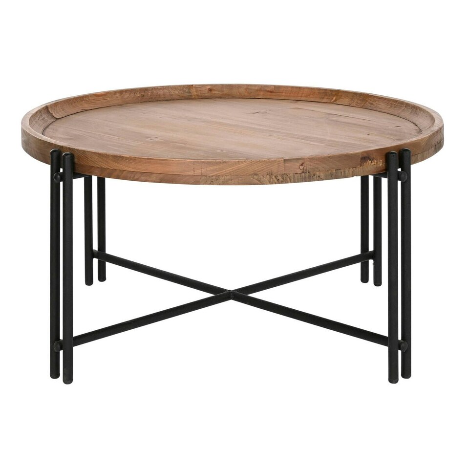 image 1 of Centre Table Home ESPRIT Wood Metal 90 x 90 x 45 cm
