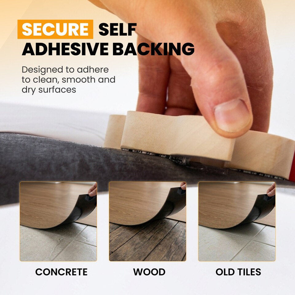 image 1 of NOVECRAFTO Self Adhesive Vinyl Floor Planks – Peel & Stick Flooring – Beige Grey Wood Effect – Easy DIY Installation – Durable & Waterproof Tiles | Brown | 1.39 sqm