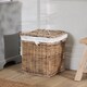 image 1 of Small Square Rattan Laundry Basket N/A