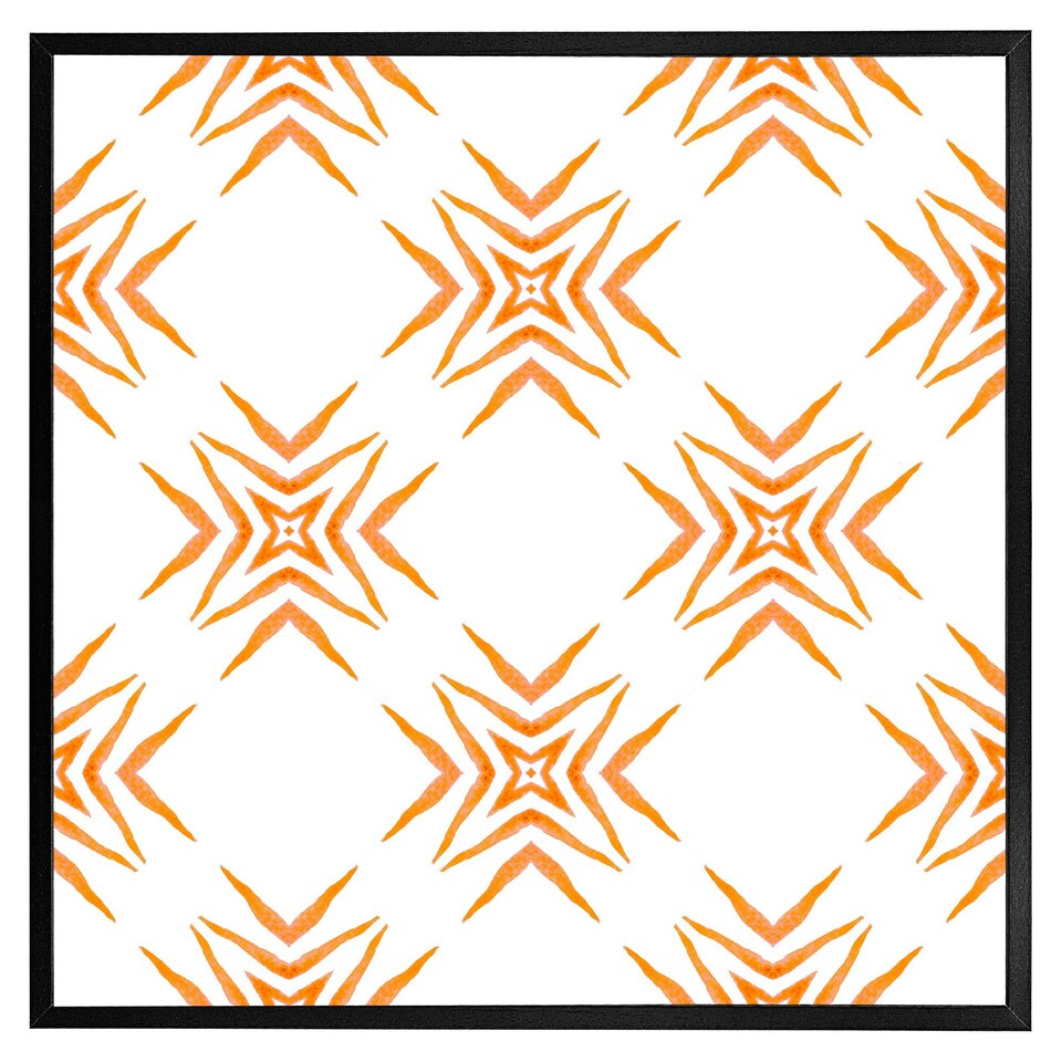 image 1 of Orange ravishing boho chic (Picture Frame) White | XS