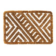 Nicola Spring Coir Scraper Door Mat - 60 x 40cm - Natural