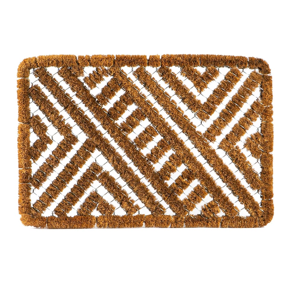 image 1 of Nicola Spring Coir Scraper Door Mat - 60 x 40cm - Natural