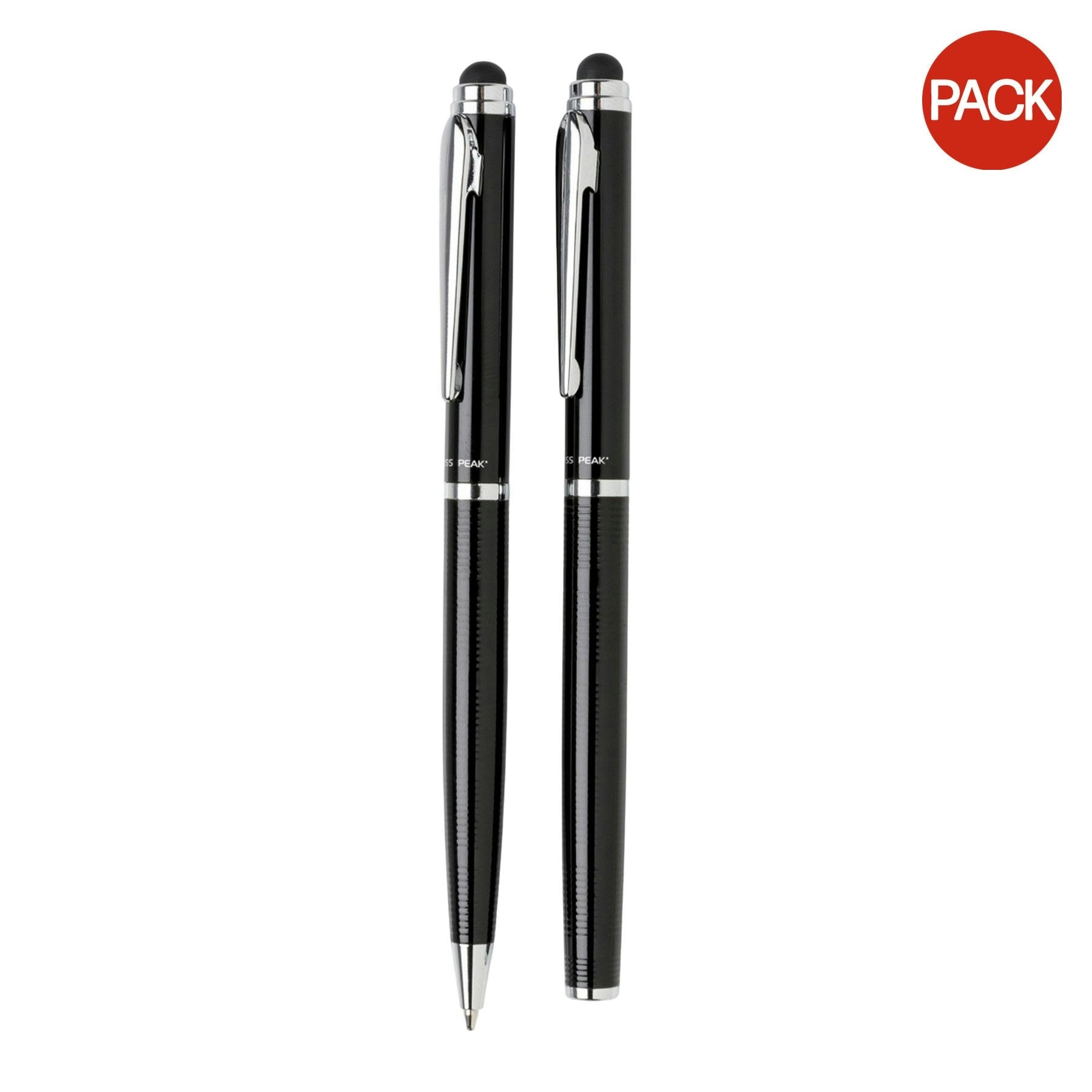 Swiss Peak Deluxe Pen Set (Pack of 2) - Black - One Size