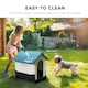 image 4 of PawHut Dog Kennel for Outside Plastic Dog House for XS Dogs, 64.5 x 57 x 66cm