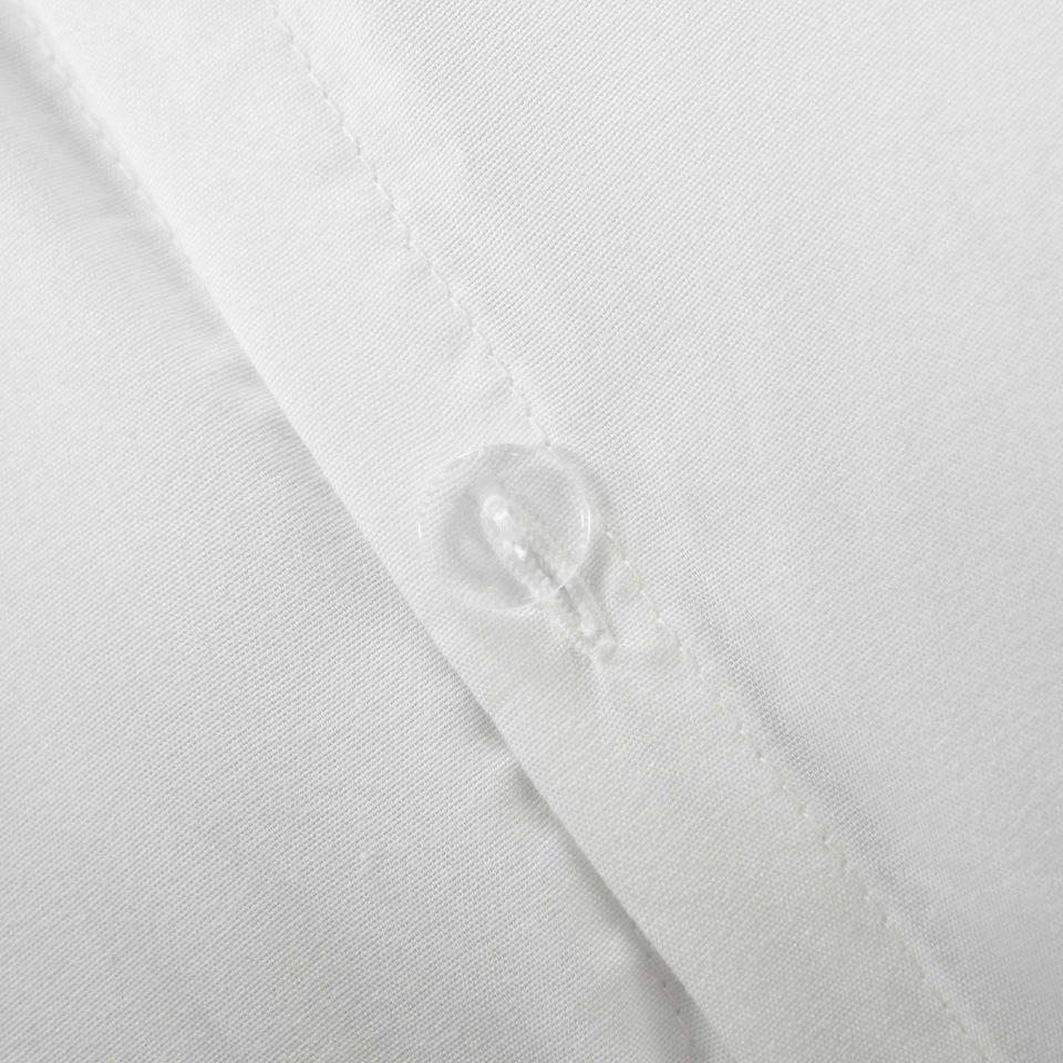 image 1 of OHS Ruffled Frill Edge Duvet Cover and Pillowcase Bedding Set, King - White