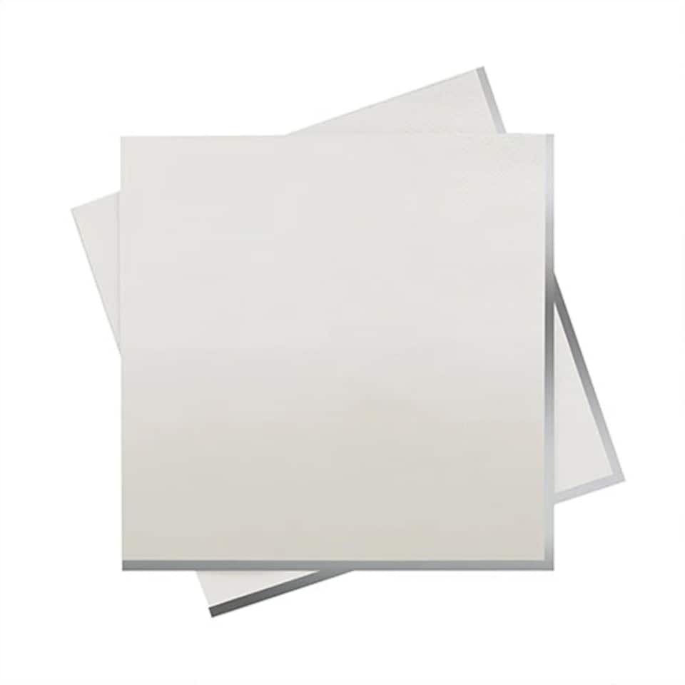 Silver & Grey Ombre Luncheon Paper Napkins 3 Ply 33cm - Pack of 16