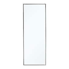 Living and Home Modern Slim Frame Full Length Wall Mirror | Black