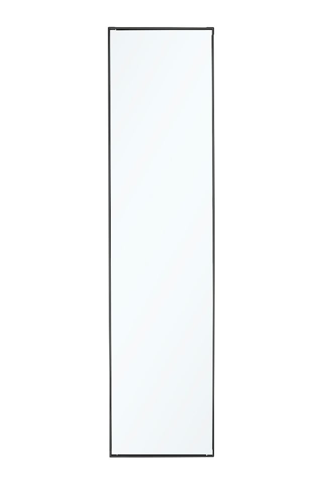 image 1 of Living and Home Modern Slim Frame Full Length Wall Mirror | Black