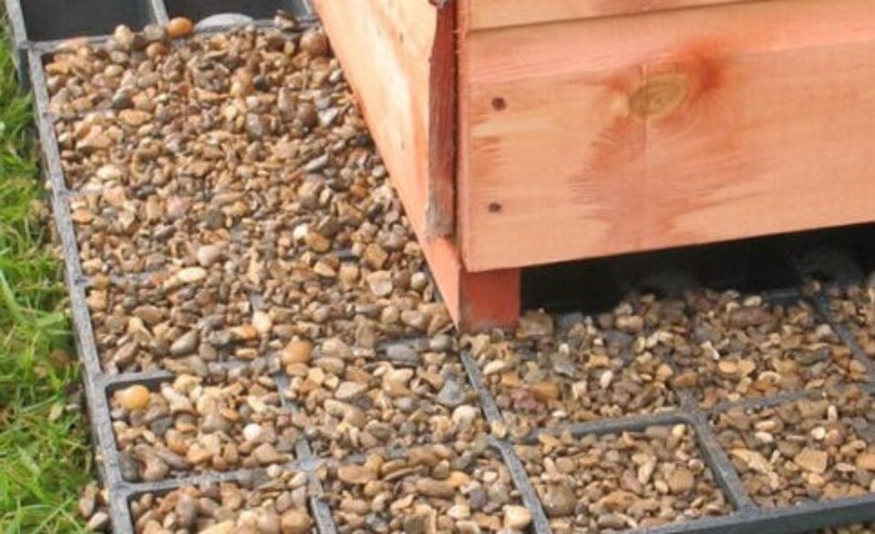 image 1 of Ecobase Fastfit Shed Base Kit 9x8ft Garden Buildings - supports 240 tonnes/m2 - includes heavy duty membrane and delivery | Black | 9x8ft