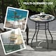 image 5 of Outsunny Garden Table with Glass Printed Design for Outdoor, Multicolour