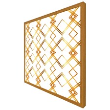 Geometric golden pattern (Picture Frame) Brown | Oak | S