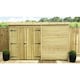 image 3 of 9 x 3 WINDOWLESS Garden Shed Pressure Treated T&G PENT Wooden Garden Shed + Double Doors (9' x 3' / 9ft x 3ft) (9x3)