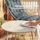image 7 of Outsunny 3 Piece Bistro Set, Outdoor Table and Chair Set with Footstool | Grey | Dark Grey | Chair: 62x87x86 cm; Table: 46x45 cm; Footstool: 45x45x35 cm