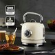 image 2 of GEEPAS Electric Kettle | Vintage Cordless Stainless Steel 1.8L, 3000W Retrovive Cream