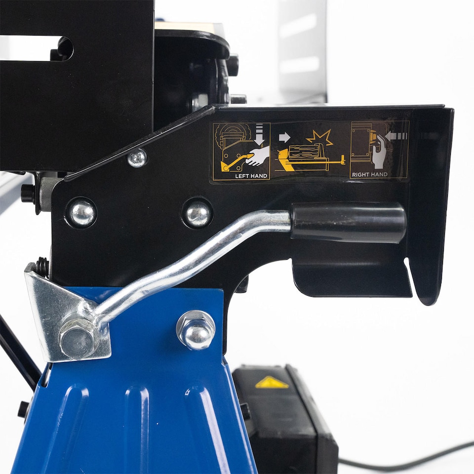 image 1 of Hyundai 7 Tonne Horizontal Electric Log Splitter with Hydraulic Ram, Steel Protection Cage 520mm Length Wood Chopper HYLS7000HE