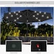 image 3 of Outsunny 2.7m Patio Garden Umbrella Outdoor Parasol Outdoor Market Table Umbrella with Tilt Crank and 24 LEDs Lights Black