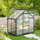 image 8 of Outsunny 6x4ft Walk-In Polycarbonate Greenhouse Plant Grow Galvanized
