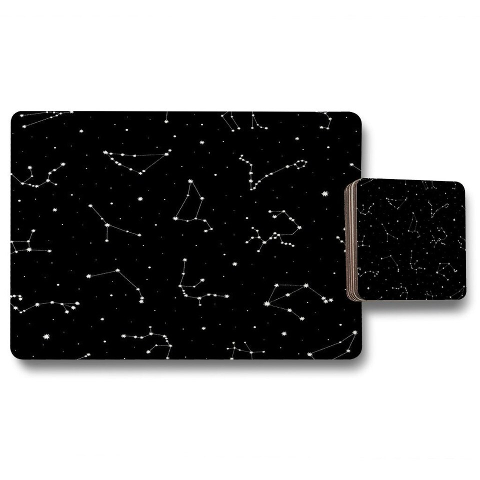 image 1 of zodiacal constellations (Placemat & Coaster Set)