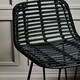 image 3 of Interiors by Premier Sturdy Black Natural Rattan Bar Chair, Natural Cane Dining Chair, Durable Rattan Bar Chair, Strong Bar Chair