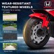 image 3 of HOMCOM Honda Licensed 6V Kids Electric Motorbike Ride On Motorcycle Vehicle with Headlights, Music, Training Wheels, for Ages 3-5 Years Red