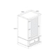 image 4 of Core Products Corona White, Armoire With Mirrored Door H187.7cm x W66cm x D55.5cm White