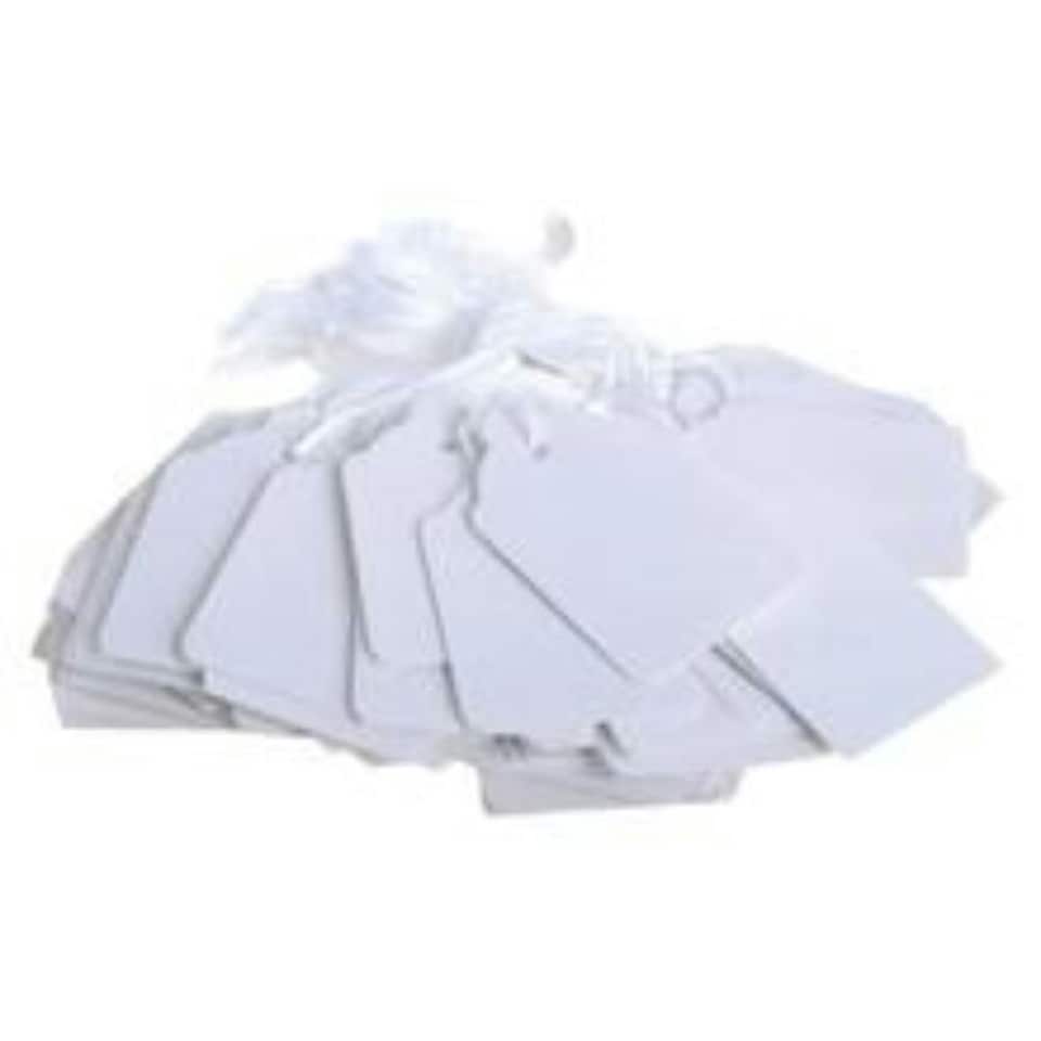 image 1 of Box of 1000 White Merchandise Tags 44mm x 29mm