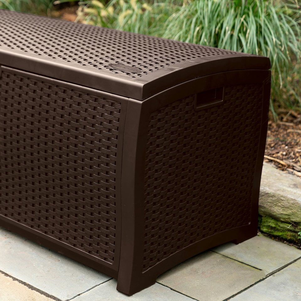 image 1 of Suncast Missouri 375L Storage Box - Java Brown Brown