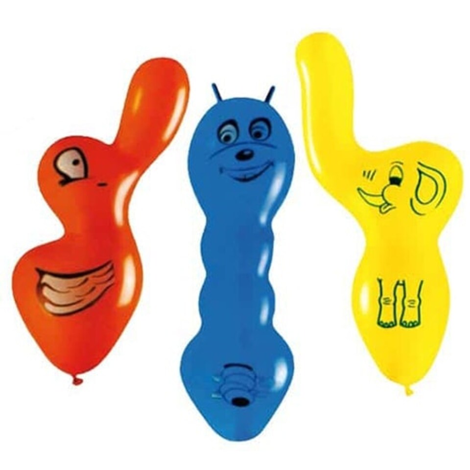 Giant Assorted Animal Shaped Latex Balloons - Pack of 3