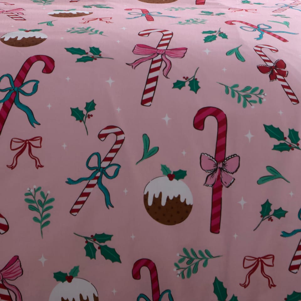 image 1 of Fusion Festive Fancy Duvet Cover Set Pink