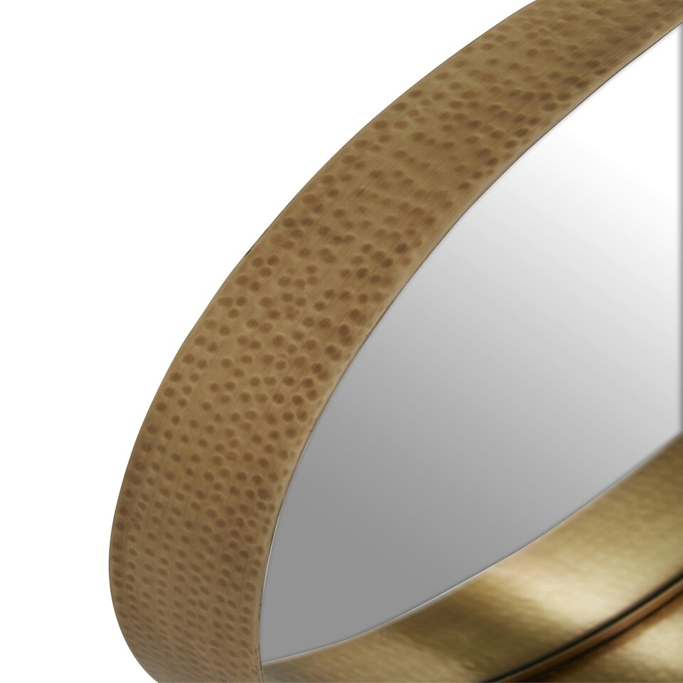 image 1 of Interiors by Premier Small Gold Finish Wall Mirror Gold