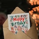image 3 of Trippy Hippy Floral Pattern Bright Design Her Birthday Card