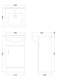 image 2 of Balterley Modern Floor Standing Bathroom Single Door Vanity and Rectangular Basin Unit - Soft Close Door | Grey | Satin Dark Grey