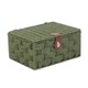 image 1 of Medium Forest Green Woven Paper Rope Hamper | Green | Green