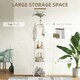 image 4 of HOMCOM Clothes Rack with Storage, Garment Rack with Hooks and Shelf White