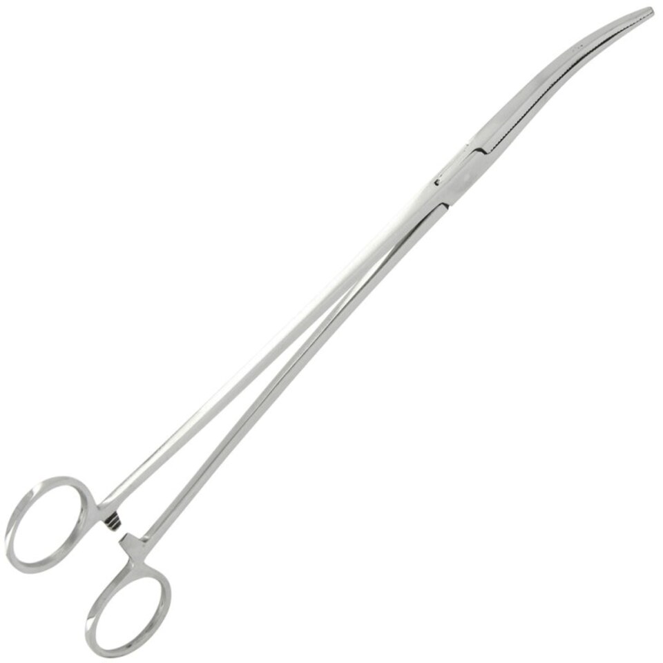 image 1 of NGT 10" Curved Stainless Steel Fishing Forceps - Angling Equipment
