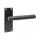 image 3 of Golden Grace 4 Pairs Victorian Knurled Diamond Cut T-Bar Interior Door Handle on Backplate Matt Black - 120mm x 40mm