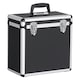 image 7 of Yaheetech Vinyl Storage Case with Lockable Latches Black Silver