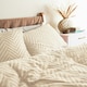 image 3 of Cosmo Living Tufted Chevron Duvet Set - Ivory - Super King