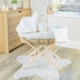 image 5 of Clair de Lune Waffle Palm Moses Basket With Folding Stand - White