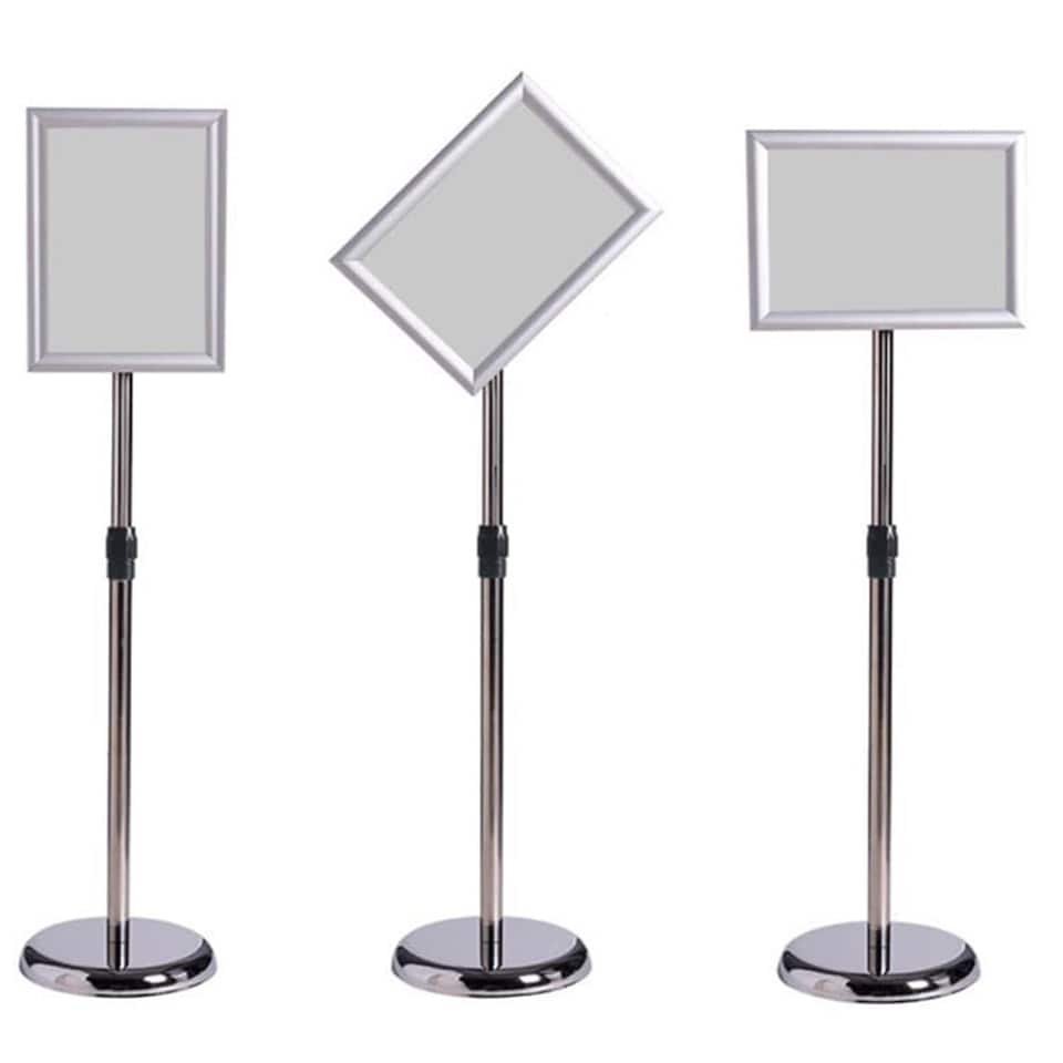 image 1 of A2 Mobile Aluminum Alloy Poster Stand - Adjustable Height Display