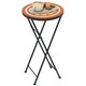 image 1 of Outsunny Mosaic Garden Table, 35.5cm Folding Coffee Table, Orange 
