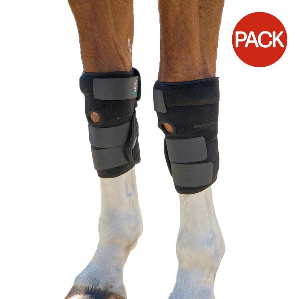 image 1 of ARMA Hot/cold Horse Relief Boots (Pack of 2) - Black - One Size