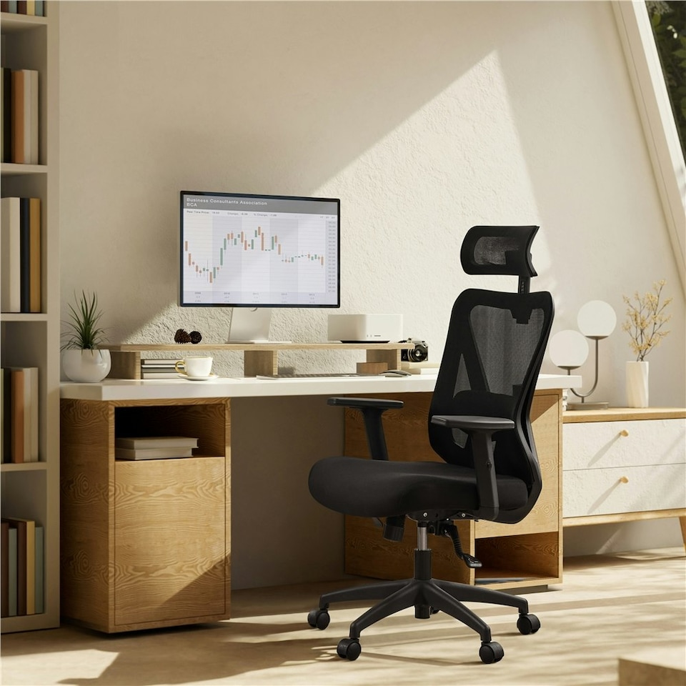 image 1 of Yaheetech  High Back Mesh Office Desk Chair | Black