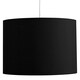 image 2 of CGC LUPO Luxury Black & Inner Gold Cotton Round Easy Fit Lamp Shade Black
