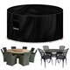 image 1 of Futura Round 230x100cm Waterproof Garden Furniture Cover  600D | Black | Black | 230x100cm | 1